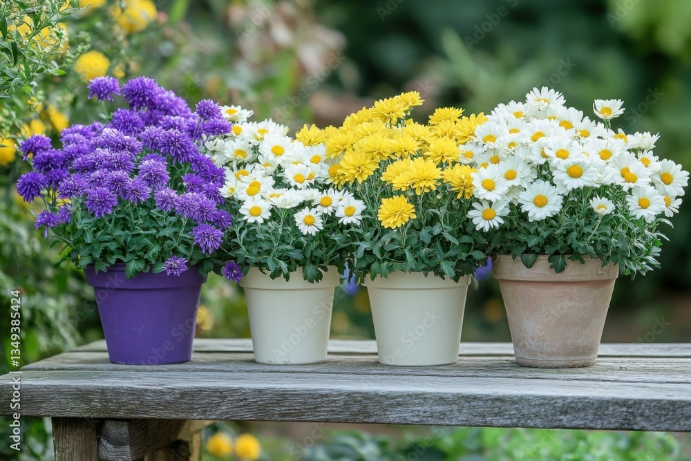 Potted Flowers Display Potted Flowers Display