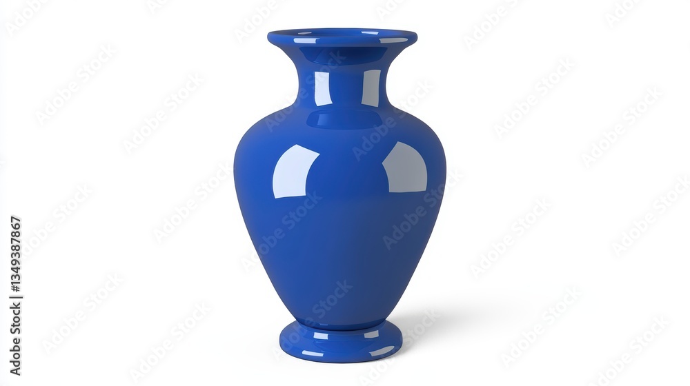 Captivating blue vase, a study in minimalist design and elegant simplicity on white background Captivating blue vase, a study in minimalist design and elegant simplicity on white background