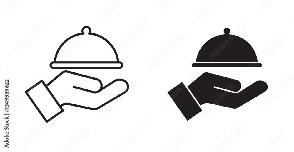 hand holding tray icon hand holding tray icon