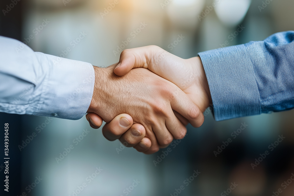 Meeting success. Two business persons shaking hands standing outside Meeting success. Two business persons shaking hands standing outside