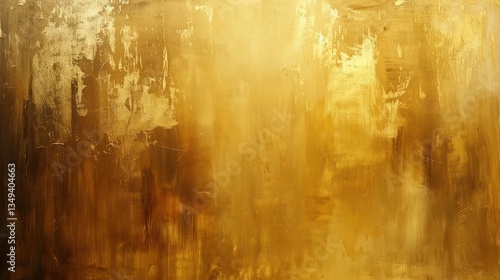This artwork features a dry-brushed texture in warm ochre and sepia tones, enhancing the organic depth and richness