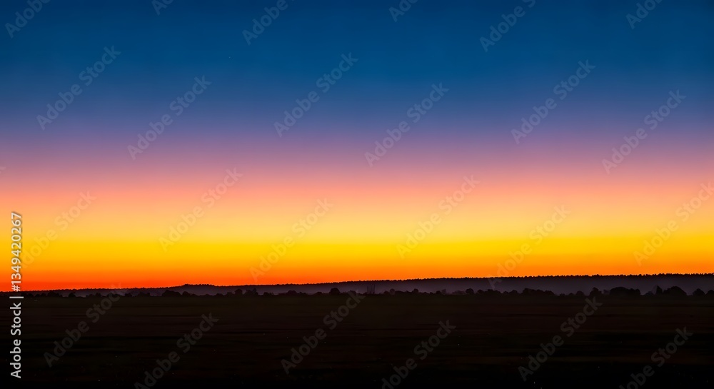 Obraz premium : A gradient sunset melting into the ocean waves.jpg