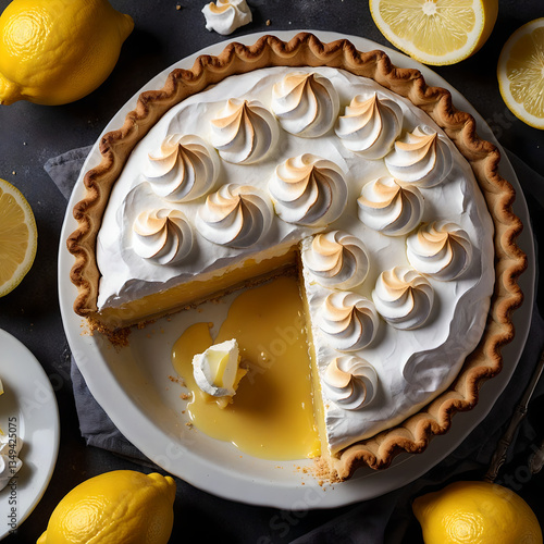 Fluffy Meringue-Topped Lemon Pie with Tart Citrus Filling