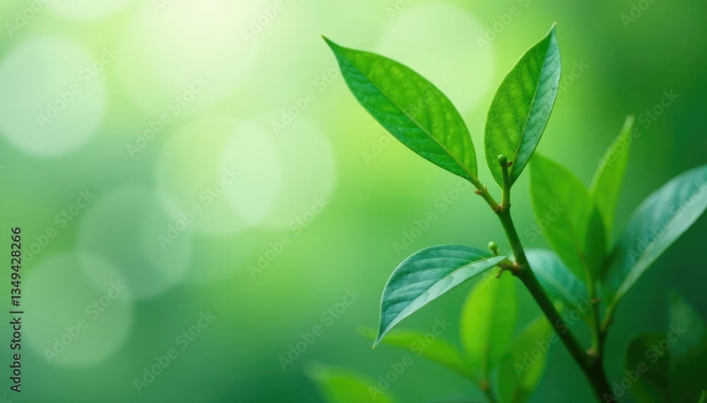 Long thin green leaf on a slender stem with small green nodules, stems, plants, greenery Long thin green leaf on a slender stem with small green nodules, stems, plants, greenery
