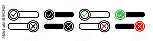 Boolean icons pack. vector illustrations designs