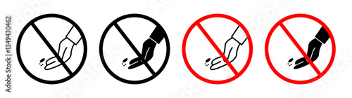 Do not feed the animals sign pack. vector illustrations designs