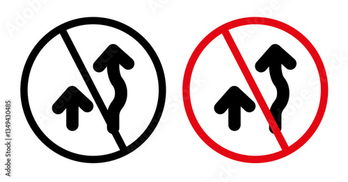 Do not overtake traffic sign pack. vector illustrations designs