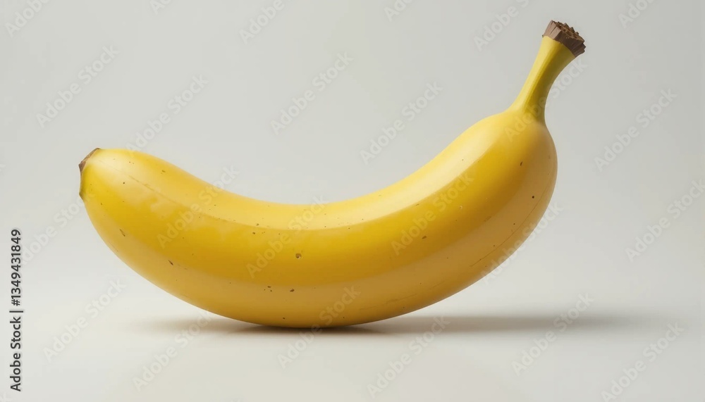 Clipart 3D de banane mûre isolée sur fond blanc.