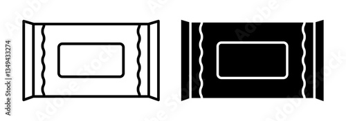 Makeup remover wipes icons pack. vector illustrations designs