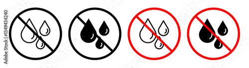 No leakage sign pack. vector illustrations designs