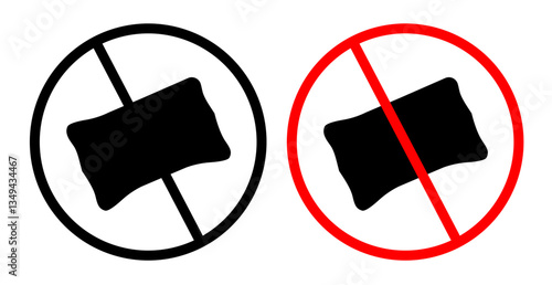 No pillow sign pack. vector illustrations designs