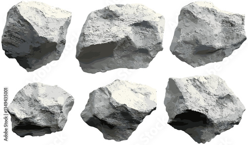 Realistic vector rock shapes, rough concrete, stone textures, natural rock formations, abstract concrete surface, stone patterns, textured rock designs, rugged stone backdrop