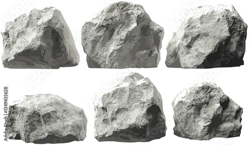 Vector rough concrete rock shapes, realistic natural stone, textured surfaces, rough rock formations, abstract concrete texture, natural stone patterns, rock surface textures, stone backdrop