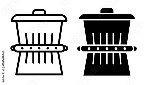 Waste reduction icons pack. vector illustrations designs