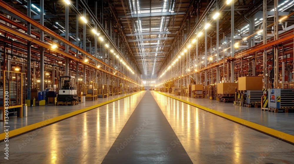 Obraz premium AI-powered blockchain tracking system in a factory setting, enhancing Chinese supply chain efficiency.
