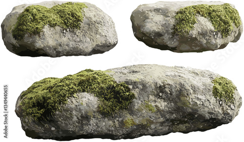 Mossy rock shape png, nature moss texture, moss-covered rock, rock shape design, nature texture, moss rock art, rocky surface, green moss background, rock formation