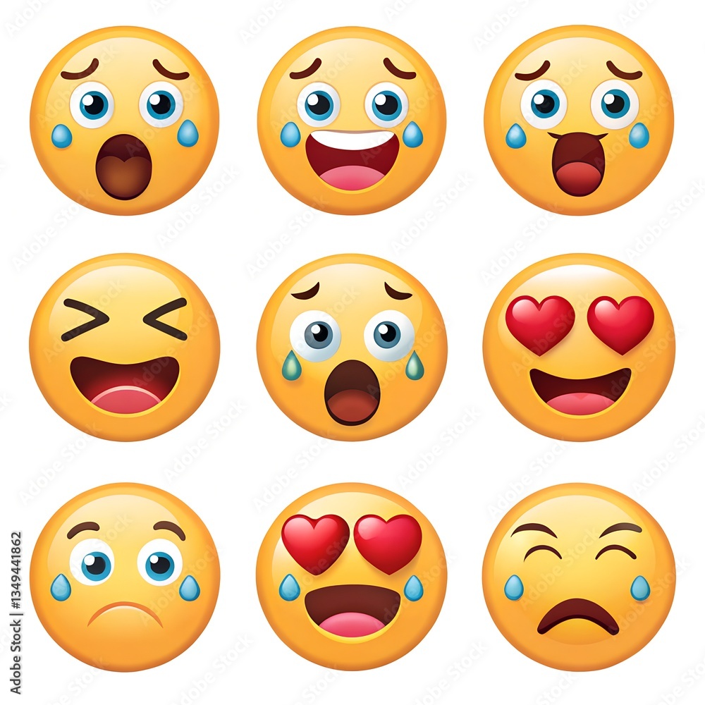Emoji flat characters , Emojis icon collection in sad, crying, weird, in love, sick and funny facial expressions emoji elements in isolated on transparent background Emoji flat characters , Emojis icon collection in sad, crying, weird, in love, sick and funny facial expressions emoji elements in isolated on transparent background