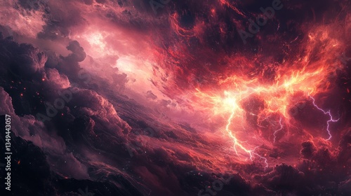 Wallpaper Mural Celestial Inferno Torontodigital.ca