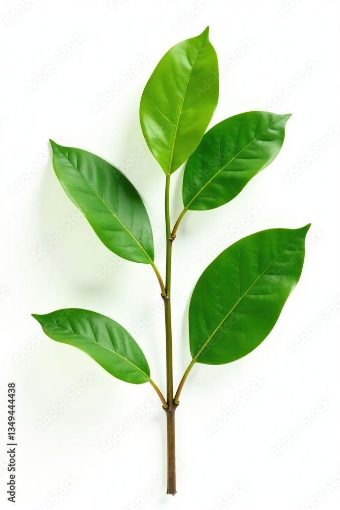 Fototapeta premium Large isolated branch against a plain white background, large, organic