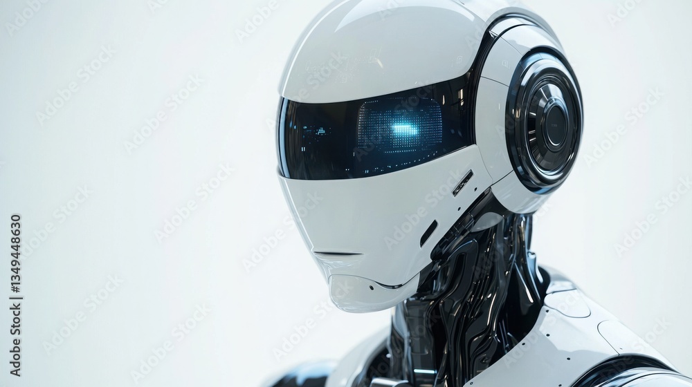 Futuristic robot with advanced features representing the innovative applications of technology in adaptive learning systems Futuristic robot with advanced features representing the innovative applications of technology in adaptive learning systems