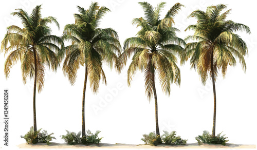 Vector palm tree shapes, cut-out png file, transparent background, tropical palm silhouette, nature icon, summer design, beach graphic, palm tree illustration, tropical vector