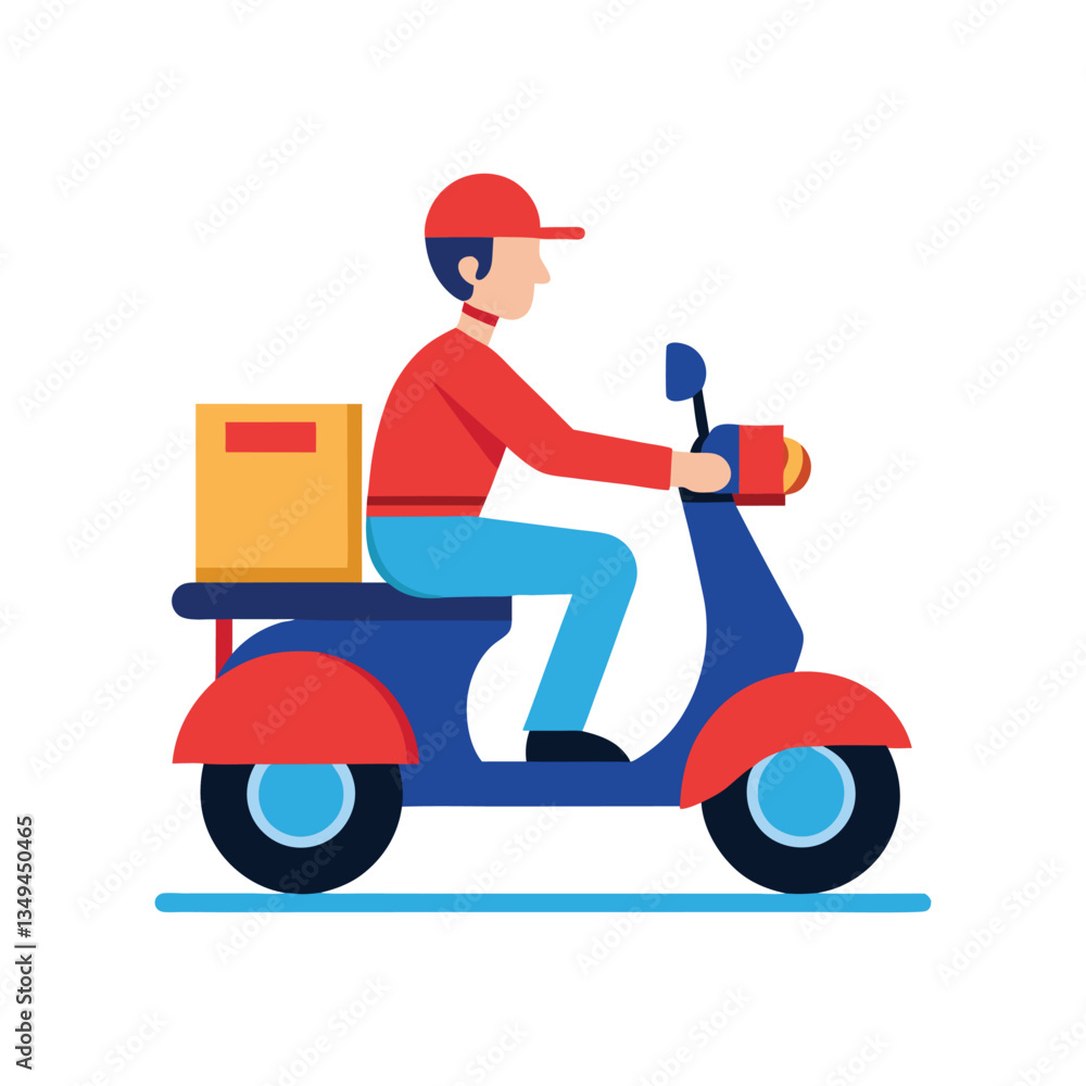 delivery man with a scooter delivery man with a scooter