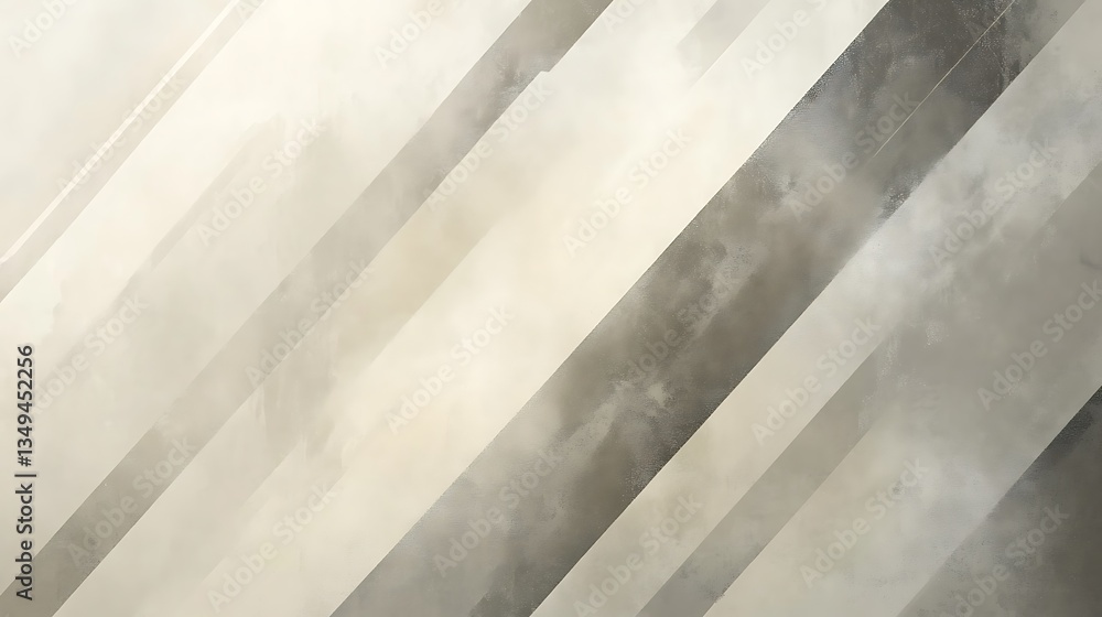 Obraz premium Abstract Beige and Gray Diagonal Stripes Design