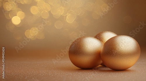 Two elegant golden eggs resting on a table representing valuable gold-backed annuities and financial security