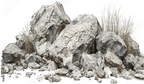 Rock stones on beach cutout PNG, beach ground rocks, vector rocks, coastal stones, rock texture, sand stones, stone background, beach vector, seaside rocks