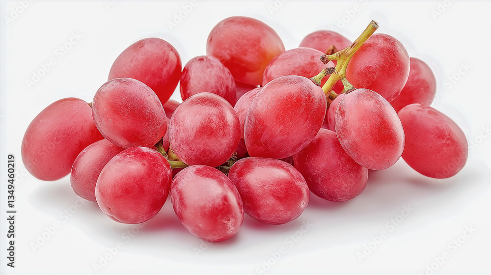 Fresh red grapes arranged together on a white background Fresh red grapes arranged together on a white background