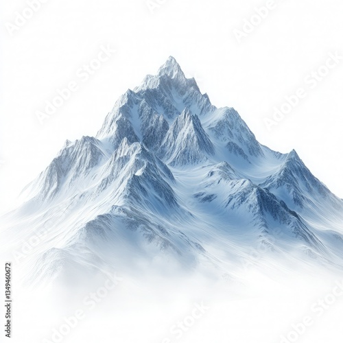 Wallpaper Mural Majestic Snow Covered Mountain Peak Soaring Above the Clouds A Breathtaking Winter Landscape Torontodigital.ca