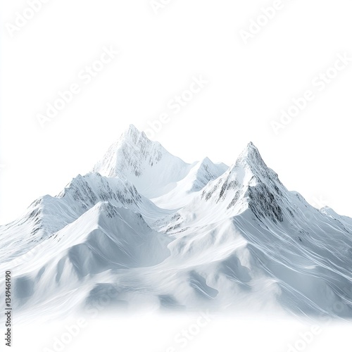 Wallpaper Mural Majestic Snowy Mountain Range Winter Wonderland Peaks Landscape Scene Torontodigital.ca