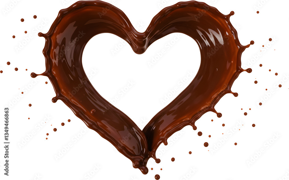 Heart shape liquid chocolate splash isolated on transparent background Perfect for dessert themes romantic designs sweet treats ads and packaging in high resolution PNG format
Heart shape liquid chocolate splash isolated on transparent background Perfect for dessert themes romantic designs sweet treats ads and packaging in high resolution PNG format