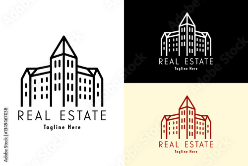 biggest apartment old era design, vector logo for residential building, apartment, hotel, hotel booking, tourism, property firm, builders, construction companies, real estate, and more