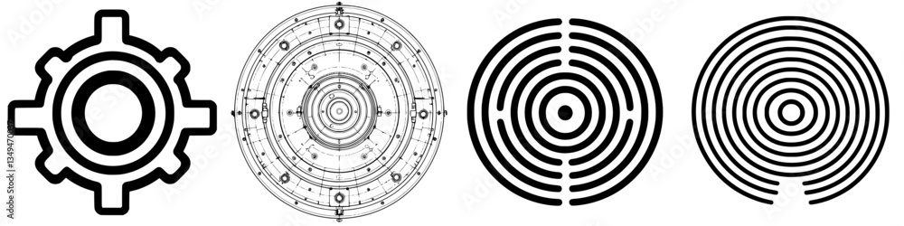 Geometric designs representing intricate patterns and structures in black and white, showcasing artistic creativity and complexity Geometric designs representing intricate patterns and structures in black and white, showcasing artistic creativity and complexity