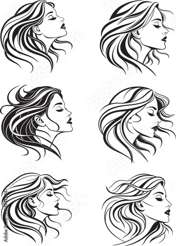 Elegant Black and White Female Portraits