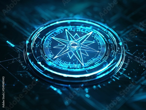 Wallpaper Mural Digital Compass Navigation Torontodigital.ca