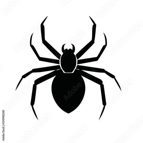 black spider isolated vector icon design