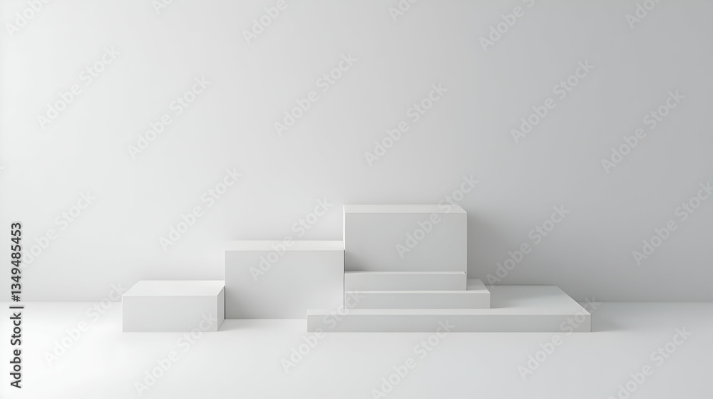 White Minimalist Product Display Platform White Minimalist Product Display Platform