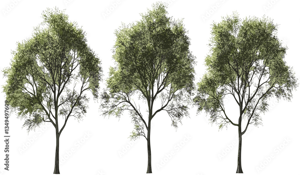 Wild tree shapes, vector cut-out, transparent backgrounds, nature illustration, forest silhouette, eco-friendly, tree design, botanical art, outdoor nature, nature design. Wild tree shapes, vector cut-out, transparent backgrounds, nature illustration, forest silhouette, eco-friendly, tree design, botanical art, outdoor nature, nature design.