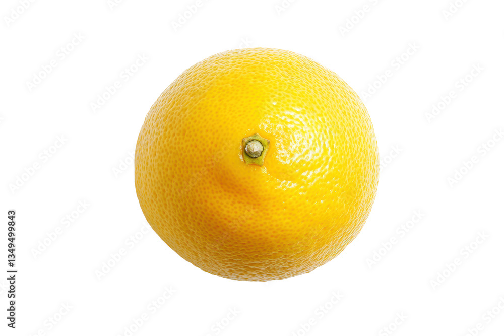 Ripe lemon top view isolated on transparent or white background, png Ripe lemon top view isolated on transparent or white background, png