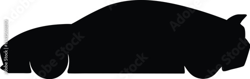 Sleek Sports Car Line Art Silhouette