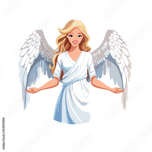 Obraz na płótnie woman angel with wings vector icon design w salonie
