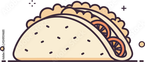 Taco logo and icon design, Taco vector design in isolated background