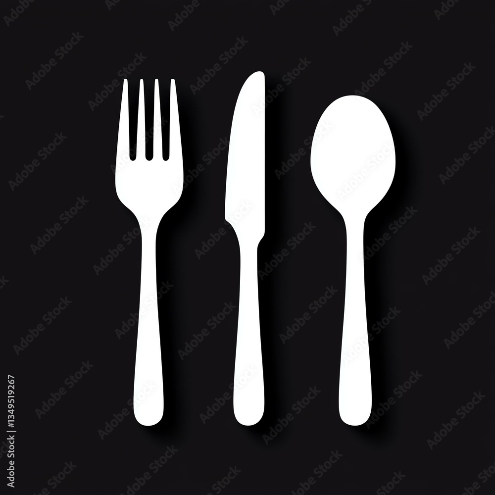 Elegant cutlery set on a dark background. Elegant cutlery set on a dark background.