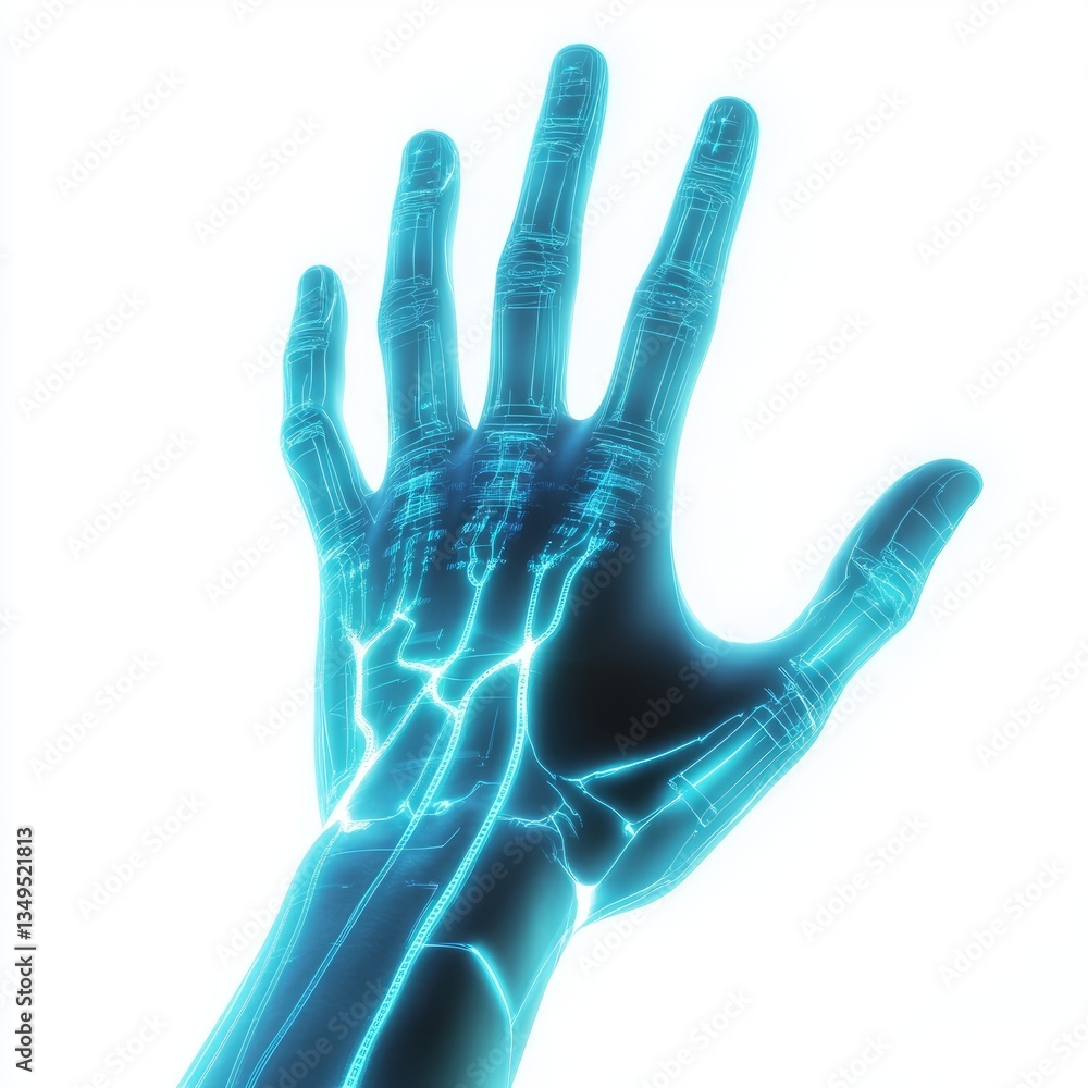 Technology Futuristic X-ray Overview Hand Symbolizing