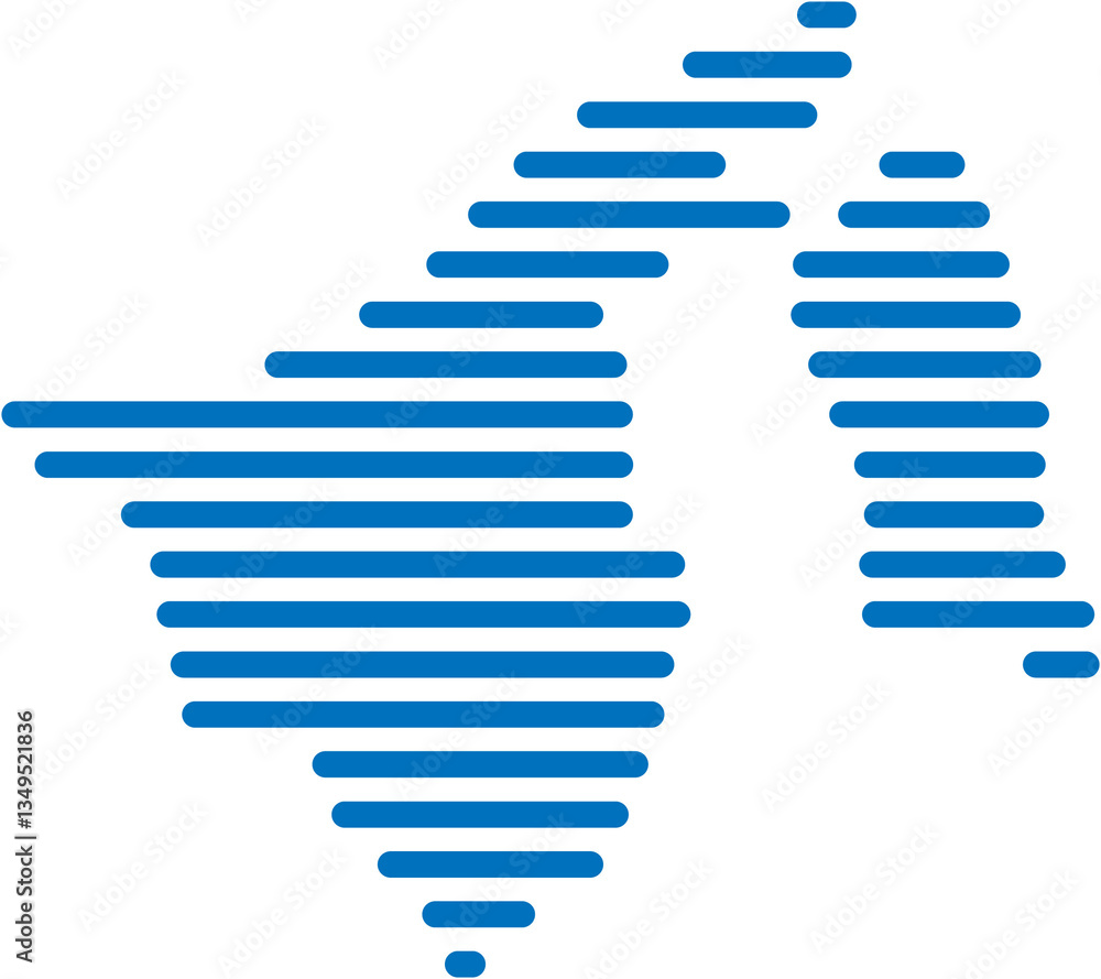 horizontal line drawing of brunei map.