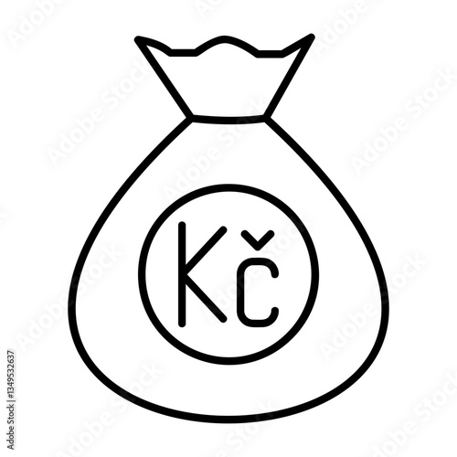 Czech Koruna Note Icon