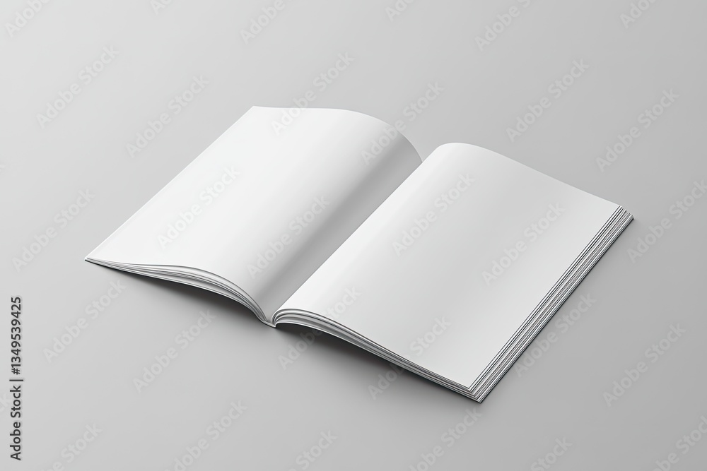 Open blank magazine, ready for content Open blank magazine, ready for content