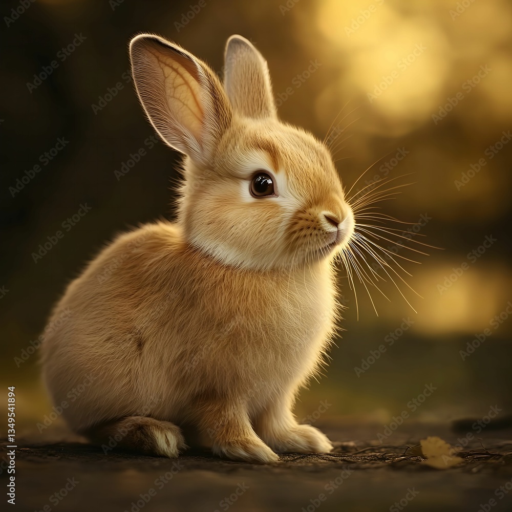 Golden Hour Bunny: A Captivating Portrait of a Young Rabbit Golden Hour Bunny: A Captivating Portrait of a Young Rabbit